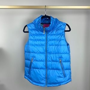 Lily Pulitzer Beautiful Blue Palm Paradise Vest Ladies Size S